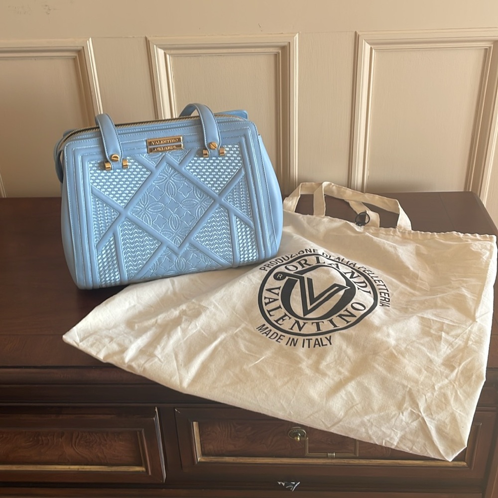 NWT Valentino Orlandi Sky Blue Purse - Picture 13 of 14